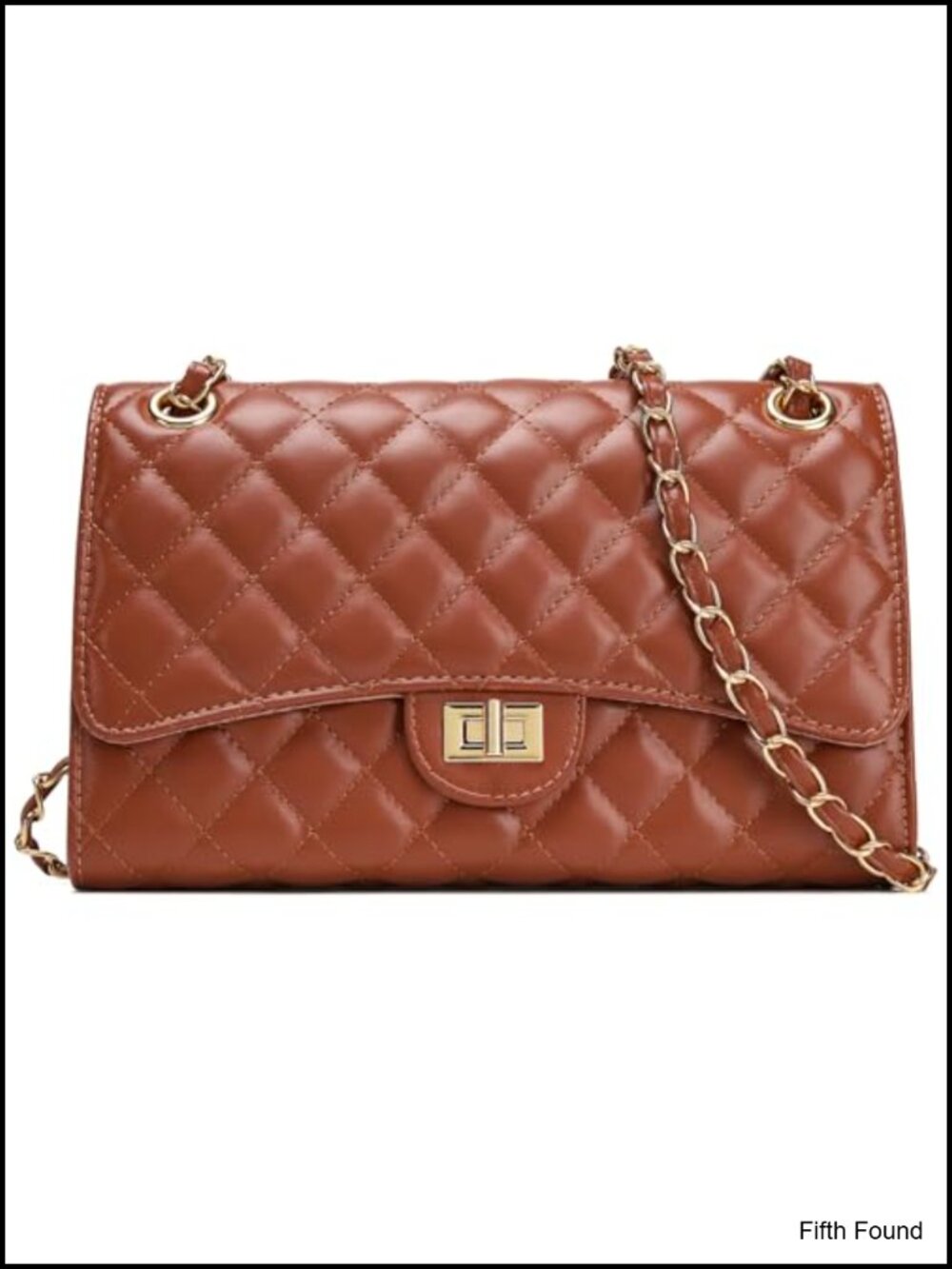 Quilted Crossbody Purse Faux Leather Chain Strap Shoulder Bag Satchel